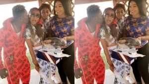 VIDEO: Shatta Wale kisses Akuapem Poloo at his birthday party